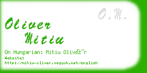 oliver mitiu business card